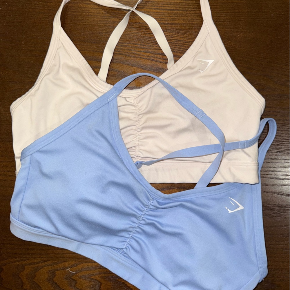 Gymshark Blue and Cream Sports Bras